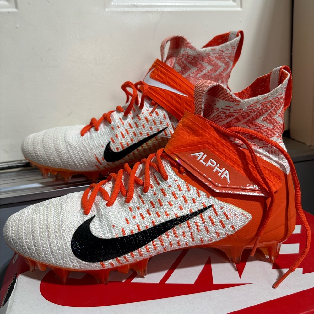Men’s Nike Alpha Football Cleats - White and Orange